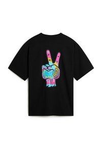 Vans HAND LOOSE - Triko s potiskem - black