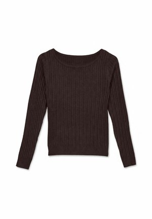 Vero Moda, KNITTED TOP AWASHLIE KNIT TOP - Pullover - chocolate torte