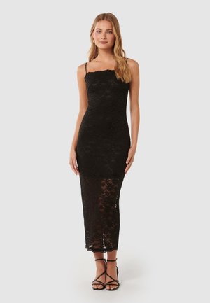 ANGELICA BODYCON MIDI DRESS - Koktailové šaty/večierkové šaty - black