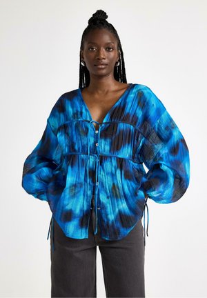 WITH TIE BAND  - Bluse - blue