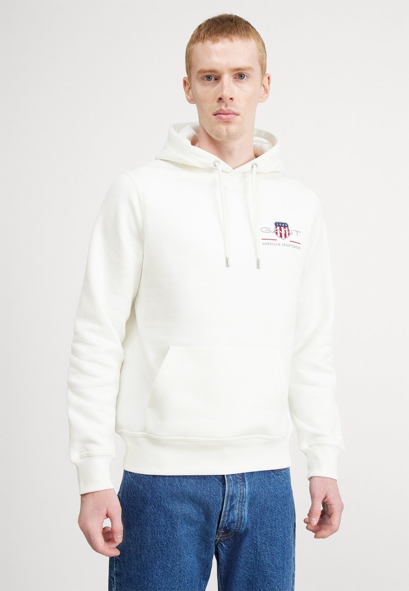 GANT - MEDIUM ARCHIVE SHIELD HOODIE - Pusa - eggshell, Suurenda