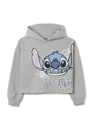 REGULAR FIT WITH STITCH - Jersey con capucha - grey marl