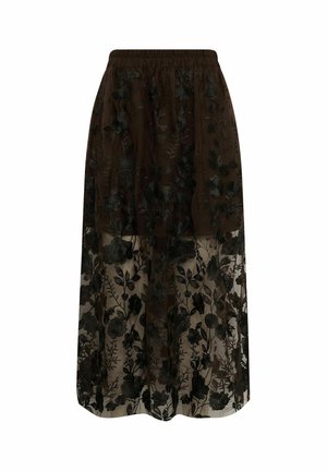 A-VIEW, SKIRT - Falda larga - dark brown