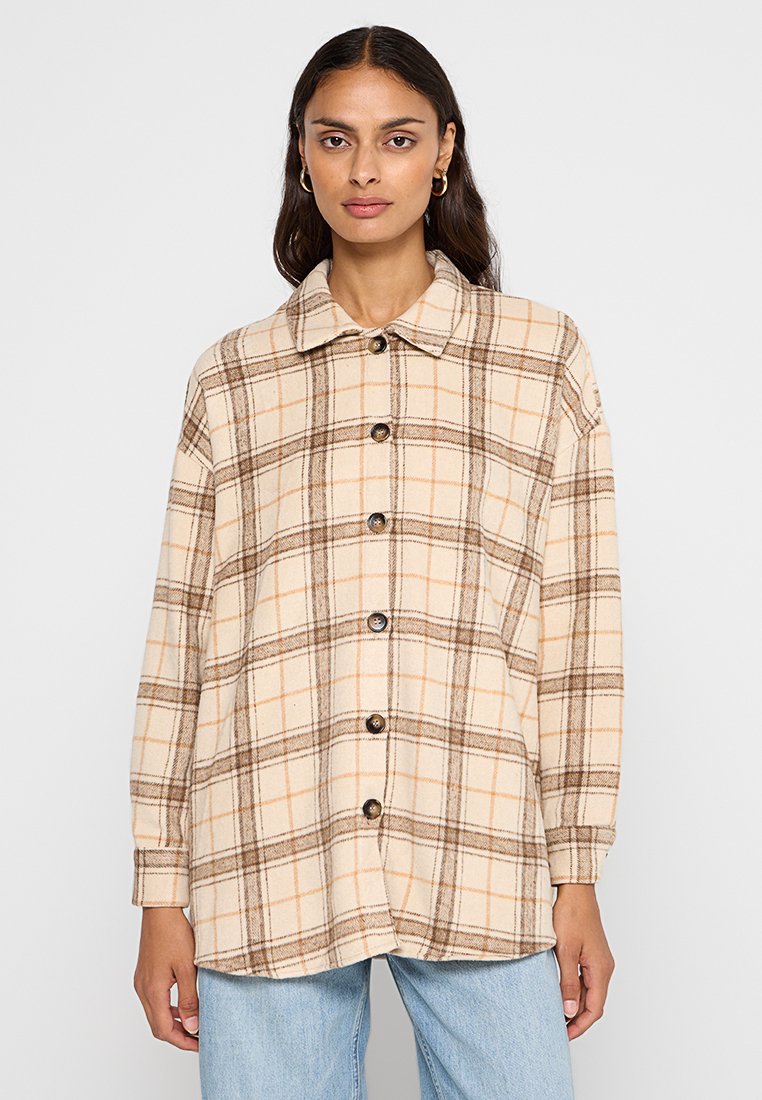 Apricot Overhemdblouse zandkleur