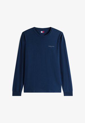 Tommy Jeans, LINEAR LOGO - Pikkade varrukatega topp - dark night navy