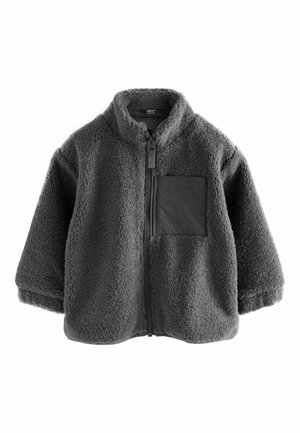 REGULAR FIT PLAIN FUNNEL NECK  - Fleecová bunda - charcoal grey
