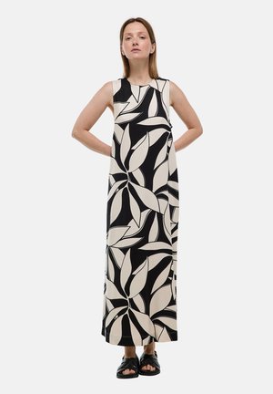 Monoprix, ROBE LONGUE SANS MANCHES IMPRIMÉE - Robe longue - noir