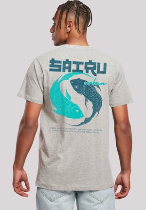 Print T-shirt - heather grey