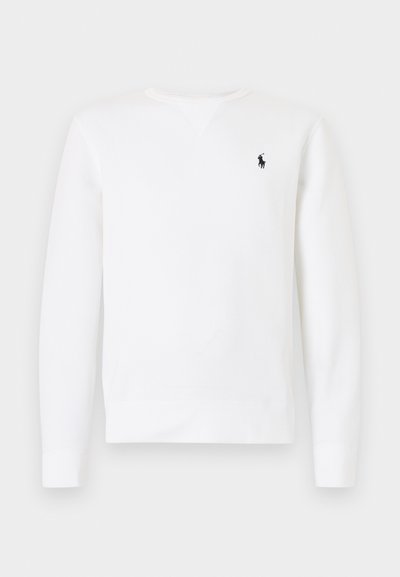 Λευκό φούτερ με μακριά μανίκια και στρογγυλή λαιμόκοψη, με μικρό μαύρο λογότυπο παίκτη πόλο στο αριστερό στήθος.