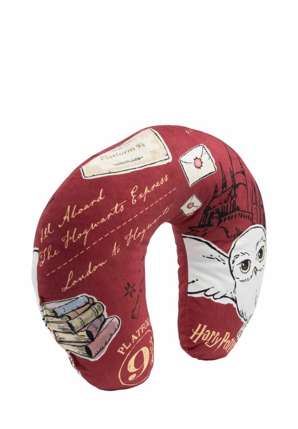 HARRY POTTER HEDWIG EULE REISE BEQUEMES NACKEN AUTO FLUGZEUG – Stillkissen – rot