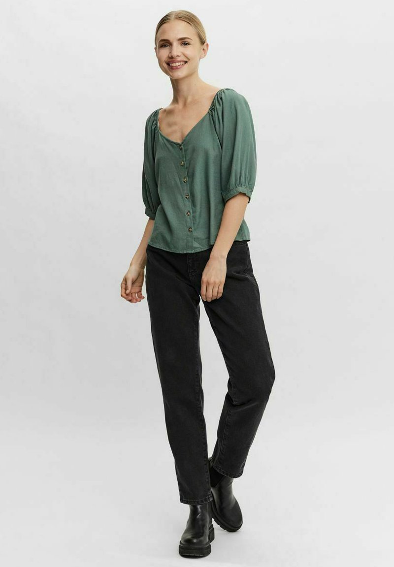 Vero Moda Blouse groen gemêleerd Vero Moda Blouse groen gemêleerd