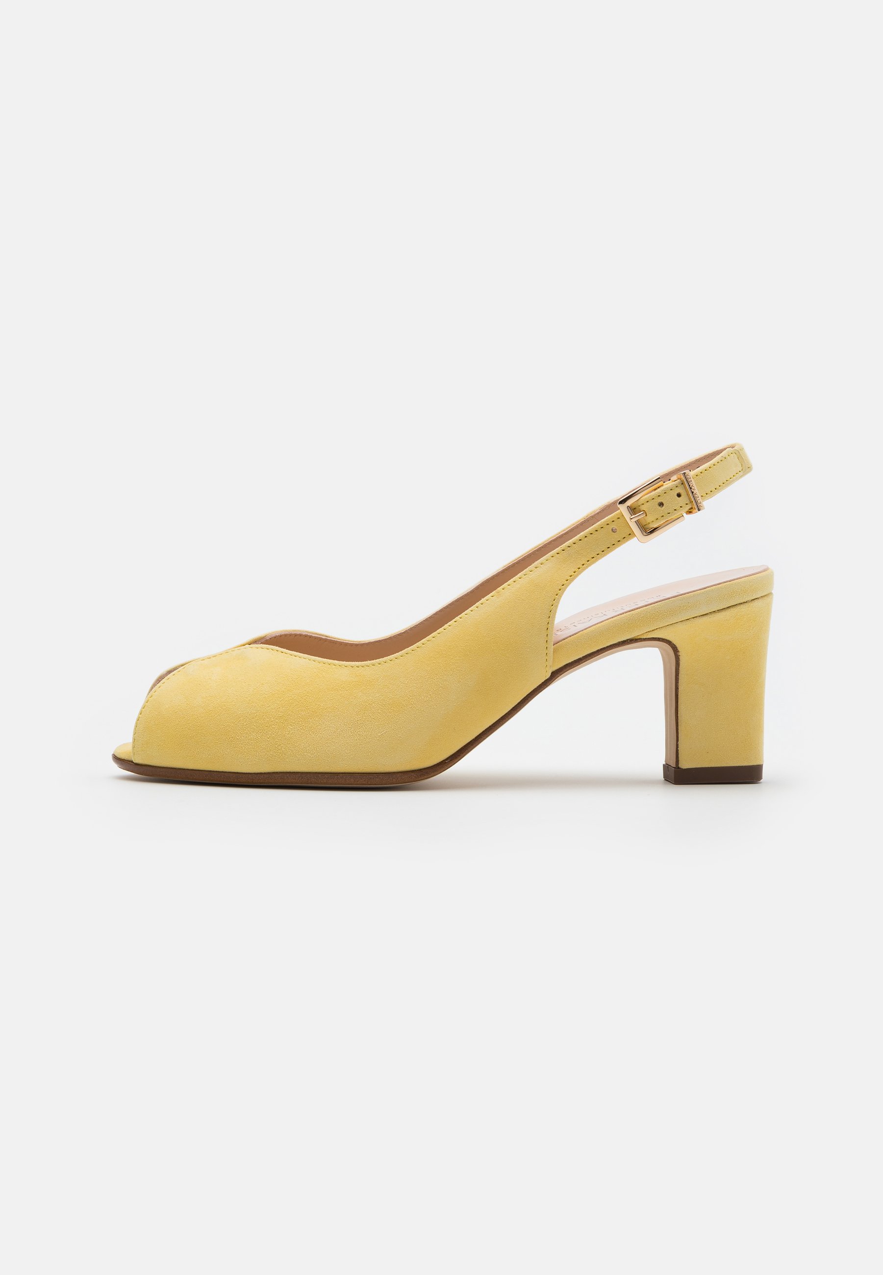 escarpin ouvert jaune