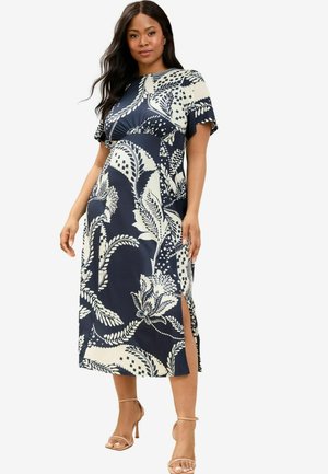 Lipsy PLUS SIZE FIT MIXED UNDERBUST  - Džersejové šaty - navy