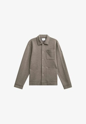 Bläck, ALFRED JERSEY SHIRT - Overhemd - greige