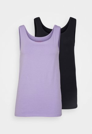 TANK 2 PACK - Top - black/lavender