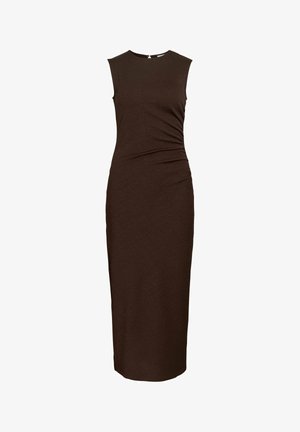 VILA, MAXIKLEID VIDANNI ÄRMELLOSES - Shift-haljina - coffee bean
