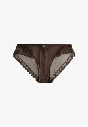 Next, BRAZILIAN FIT - SMOOTHING LACE KNICKERS - Brazilian-trusser - chocolate brown