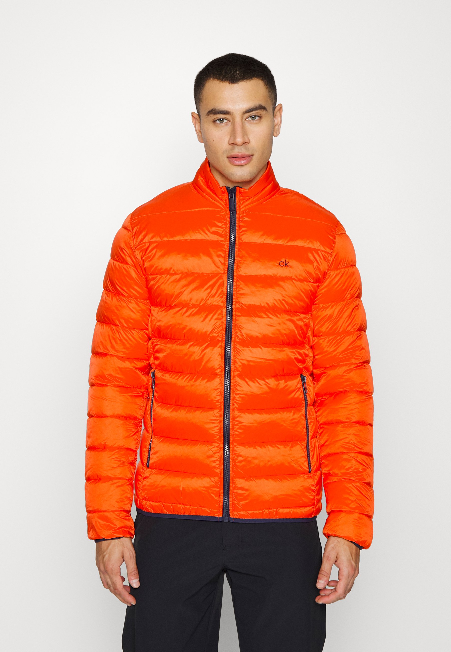 blaze orange down jacket
