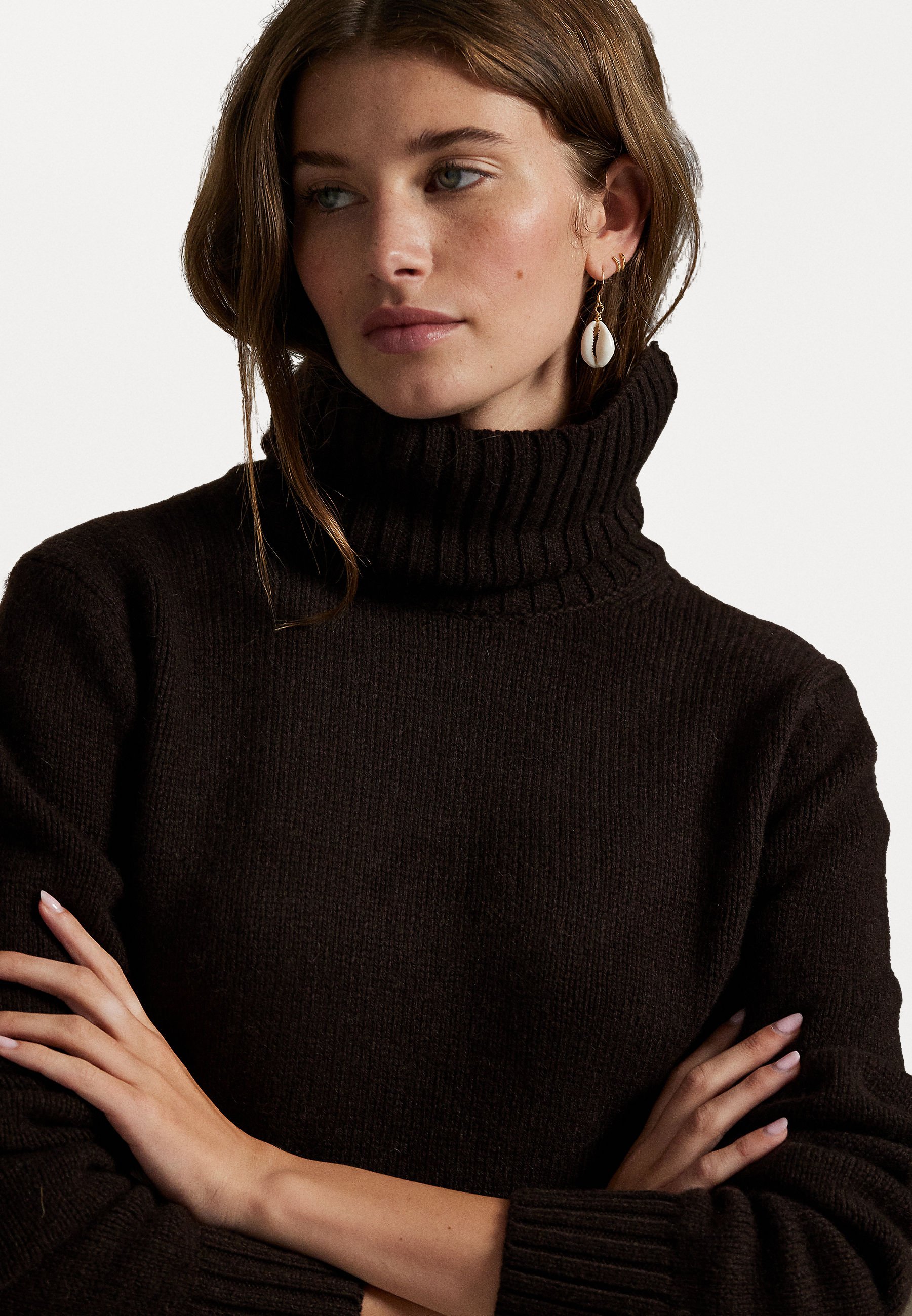 Polo Ralph Lauren WOOL TURTLENECK SWEATER - Jumper - walnut brown