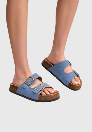Super Mode, MULES DOUBLE STRAP - Mules - bleu