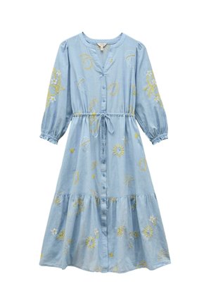 REGULAR FIT - JULIANA BRODERIE MIDI  - Rochie tip cămașă - blue