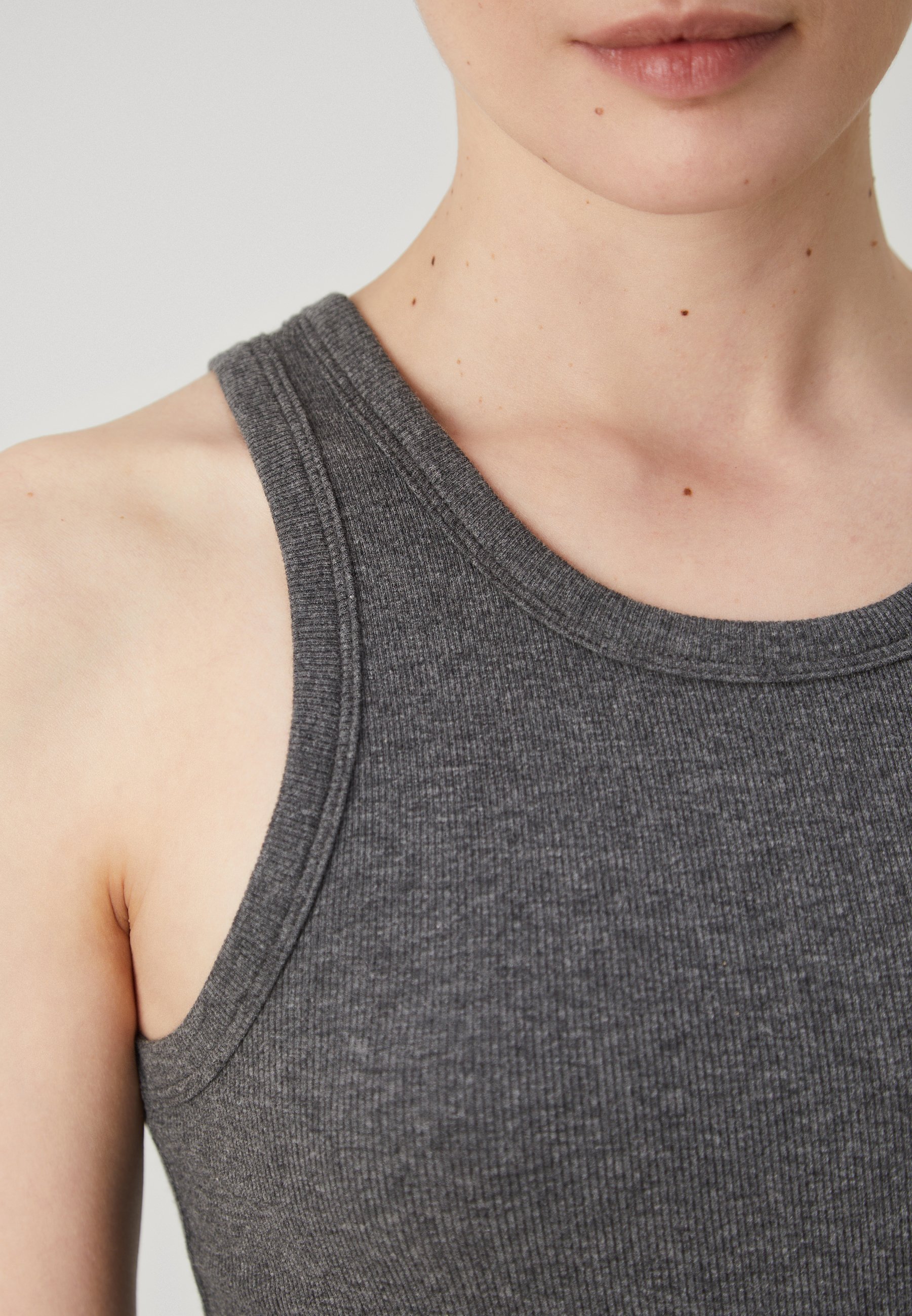 Samsøe Samsøe ALEXO TANK - Top - dark grey melange/grå