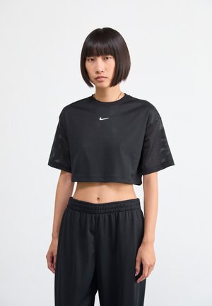 CROP TEE - Základné tričko - black