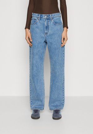 Abercrombie & Fitch HIGH RISE LOOSE JEAN - Laza szabású farmerek - MEDIUM MARBLED