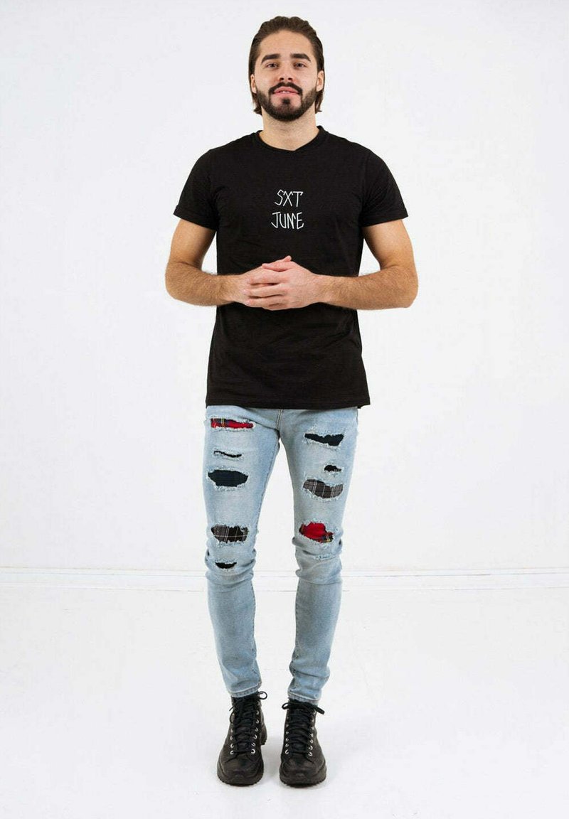 Sixth June Slim fit jeans blauw