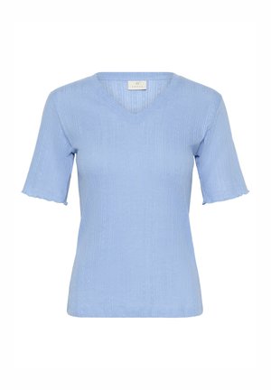 Kaffe KAVIBA V-NECK - T-shirts print - vista blue