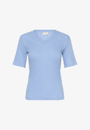 Kaffe KAVIBA V-NECK - Camiseta estampada - vista blue