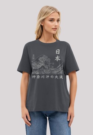 KANAGAWA WELLE GAI - Print T-shirt - schwarz