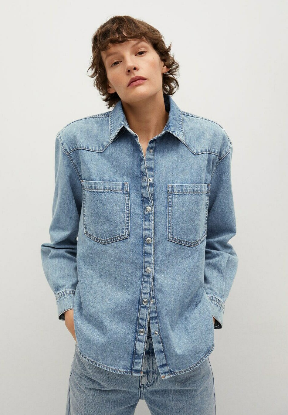 Mango SIRA - Camisa - azul medio/azul - Zalando.es