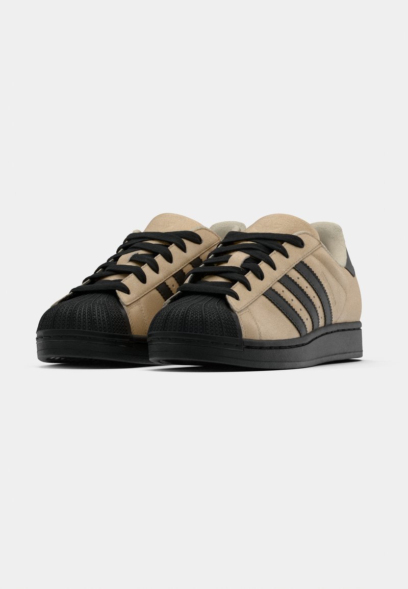adidas Originals SUPERSTAR II - Skate shoes - core black/gold-coloured  metallic/beige - Zalando.ie