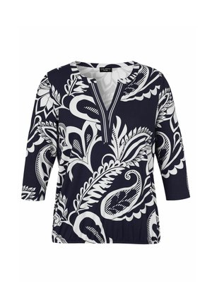 Via Appia Due, PRINT SHIRT - Long sleeved top - dunkelblau
