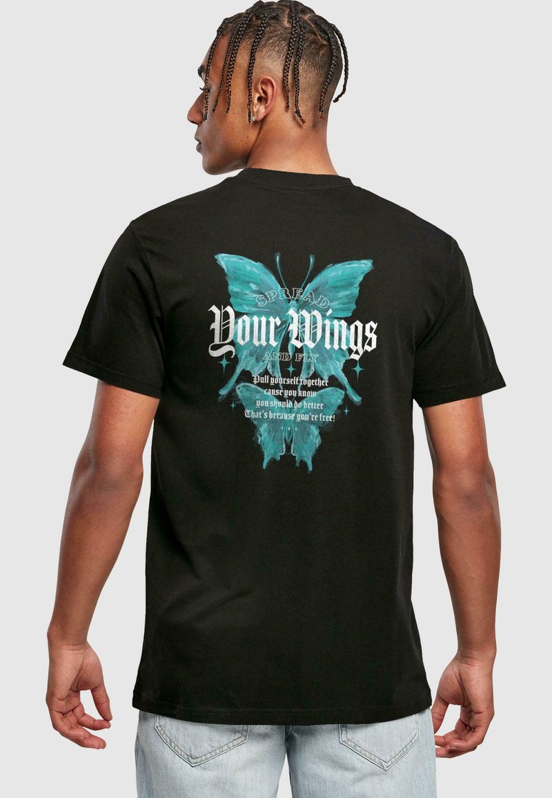 Mister Tee - SPREAD YOUR WINGS AND FLY - Print T-shirt - black, Enlarge