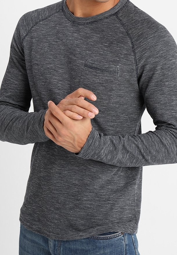 TOM TAILOR Denim Hombre Camiseta De Rayas 1032419, 15180 - Quiet Mid Grey, XS