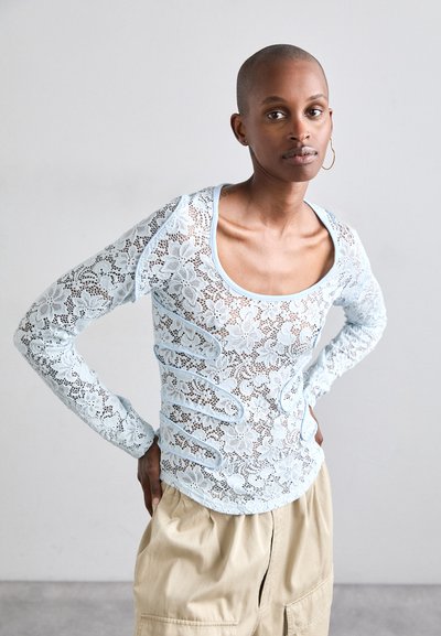 ECKHAUS LATTA SERAPH - Tops ar garām piedurknēm - robins egg