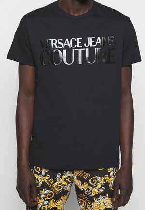 T-shirt med print - black