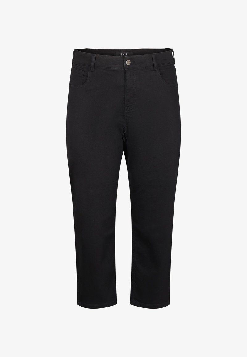 Zizzi GEKÜRZTE VERA - Ravne kavbojke - black