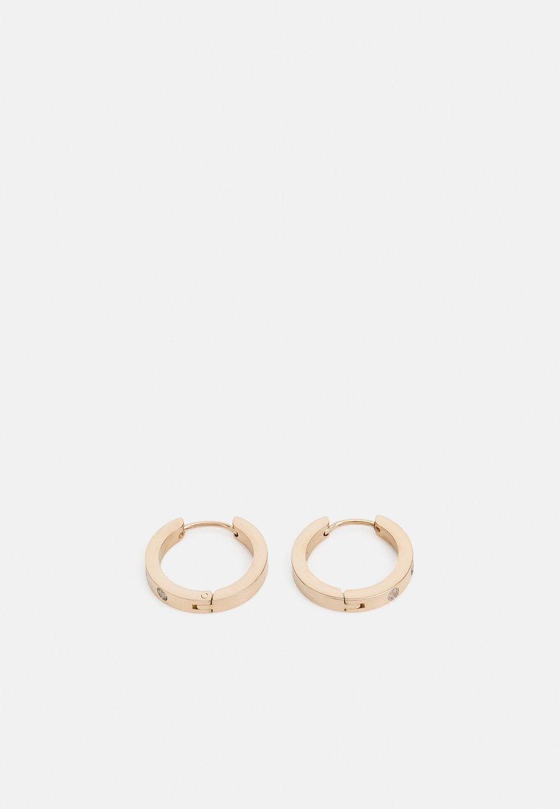 LIU JO LOOP EARRINGS ESSENTIAL - Oorbellen - rose gold-coloured/white ...