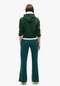 Superdry & Co ATHLETIC ESSENTIALS CROP - Sudadera con cremallera - enamel green