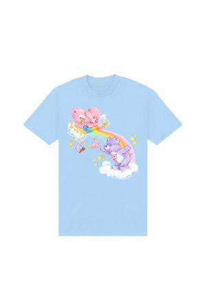 Henry Tiger, CARE BEARS CHEER BEAR AND SHARE UNROLLING A RAINBOW - Camiseta estampada - light blue