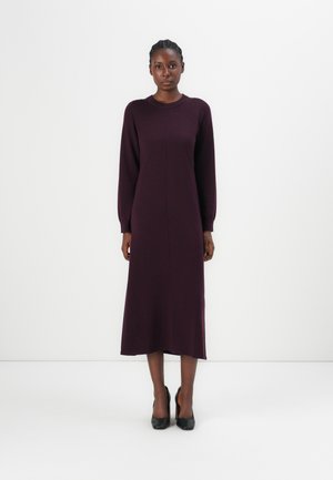 DRESS - Svetríkové šaty - merlot