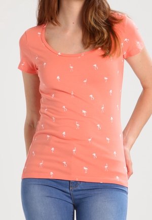 T-shirt med print - salmon