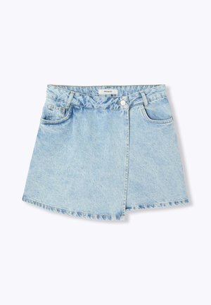 Promod, MINI JUPE-SHORT EN JEAN - Jupe-short - jean clair