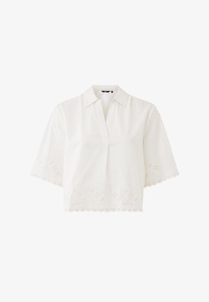 Mexx, CROPPED EMBROIDERY - Camicetta - white