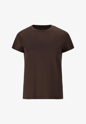 Athlecia, ATHLECIA T-SHIRT ALMI V2 - Sports T-shirts - chocolate torte
