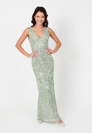 EMBELLISHED SEQUINS - Ballkleid - sage green