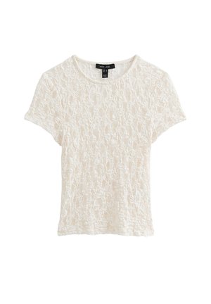 New Look, SHEER LACE BABY TEE T-SHIRT - T-shirt con stampa - cream